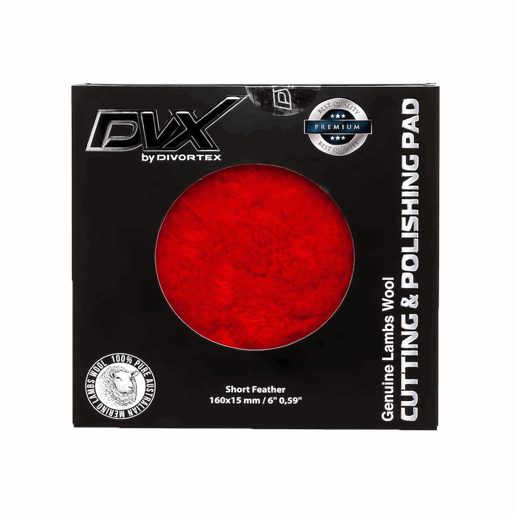 Divortex Red Lambswool Pad For Heavy Cut(160x25)
